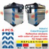 4 Adesivi Catarifrangenti Valigie BMW R1200GS R1250 TRATTEGGIATI Reflective