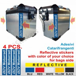 4 Adesivi Catarifrangenti Valigie BMW R1200GS R1250 ADV Motorrad Reflective #