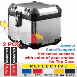 2 Adesivi Catarifrangenti BMW R1200 R1250 GS TOP CASE ADV Reflective bicolor # #