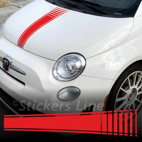 Fascia adesiva cofano fiat 500 adesivo cofano 500 abarth 595 695