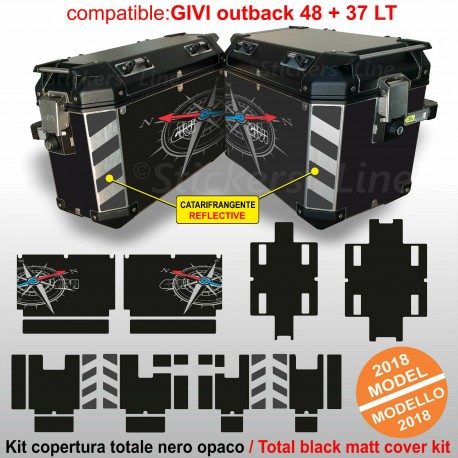 Adesivi valigie HONDA Africa Twin CRF 1000 L GIVI Trekker 48 + 37 LT 2018 - V1