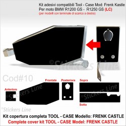 Kit adesivi Tool Case BMW R1200 R1250 GS (LC) C10 cassetta attrezzi Frenc Kastle
