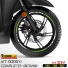 Adesivi Cerchi Honda SH 125 150 300 strisce adesive ruote BIANCO VERDINO Racing3