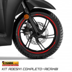 Adesivi Cerchi Honda SH 125 150 300 strisce adesive ruote Rac. 2