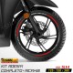 Adesivi Cerchi Honda SH 125 150 300 strisce adesive ruote GRIGIO ROSSO Racing 3