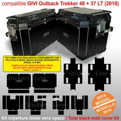 Kit adesivi valigie GIVI Outback 48 + 37 LT NERO ANTIGRAFFIO total black 2018