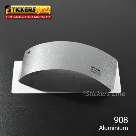 Pellicola adesiva alluminio metallizzato serie 970 cod. 908 adesivo alluminio cast film gloss car wrapping auto moto