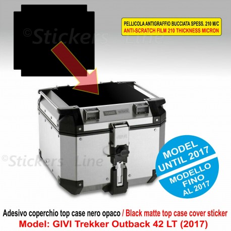 Adesivo coperchio Top Case bauletto GIVI Trekker Outback 42 LT BMW HONDA KTM ecc