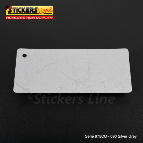 Pellicola adesiva Oracal grigio serie 975CO cod. 090 cm 152x10 mt adesivo cast film Silver Grey Crocodile car wrapping auto moto