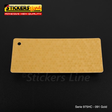 Pellicola adesiva Oracal oro serie 975HC cod. 091 cm 152x10 mt adesivo cast film Gold Honeycomb car wrapping auto moto