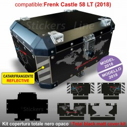 Kit adesivi bauletto top case Frenk Castle 58 LT 2018 BMW R1200 R1250 GS T2