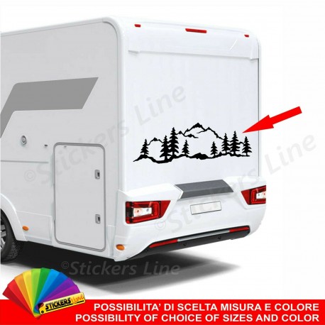 Adesivo per camper LUPO della Foresta compatibile adria arca elnagh rimor ecc