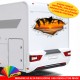 Adesivo strappo effetto squarcio lamiera per Camper Caravan MARE PALME