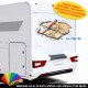 Adesivo strappo squarcio lamiera Camper Caravan CARTINA GEOGRAFICA BUSSOLA
