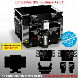 Kit adesivi COMPATIBILI bauletto top case GIVI 42 LT 2017 BMW R1200 R1250 GS T2