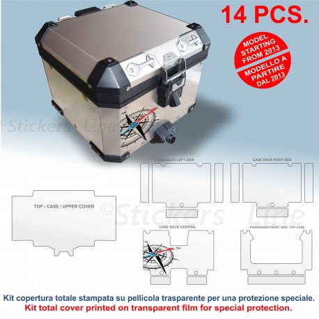 Kit COMPLETO adesivi top case bauletto BMW R1200 R1250GS ADV BUSSOLA bags stickers