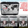 Kit 3 Adesivi per valigie vario BMW R1200 R1250GS (Globo Nero) bags stickers