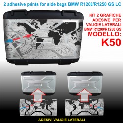 Adesivi BMW WORLD stampe borse alluminio valigie R1200 R1250 GS Adventure bags stickers