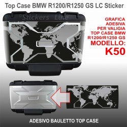 Adesivo valigia top case vario bauletto BMW R1200 R1250GS (BLK) bags stickers