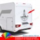 Adesivo per camper Faro Rosa dei venti nautica roulotte furgoni barche h 100 cm