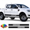2 Adesivi compatibili fiancate fuoristrada Ford Ranger 4x4 off road