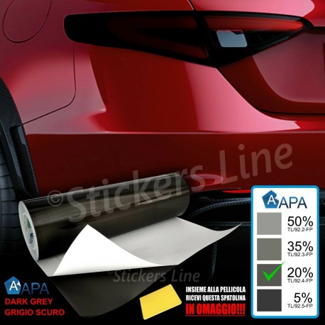 Pellicola oscuramento fari fanali APA TL/92.3-FP MEDIA 35% auto moto cm 50x150