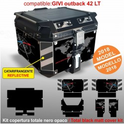 Kit adesivi COMPATIBILI bauletto top case GIVI 42 LT 2018 BMW R1200 R1250 GS T2