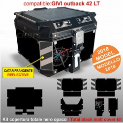 Kit adesivi COMPATIBILI bauletto top case GIVI 42 LT 2018 BMW R1200 R1250 GS T1