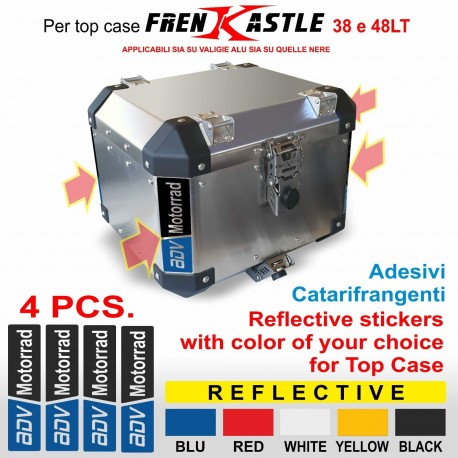 4 Adesivi Catarifrangenti Top Case 38, 48 LT Frenk Castle BMW M2
