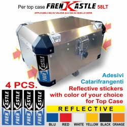 4 Adesivi Catarifrangenti Top Case 58 LT Frenk Castle BMW KTM HONDA GUZZI M.1