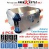 4 Adesivi Catarifrangenti Top Case 58 LT Frenk Castle BMW KTM HONDA GUZZI M.1