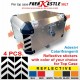 4 Adesivi Catarifrangenti Top Case 58 LT Frenk Castle GUZZI KTM BMW DUCATI M4