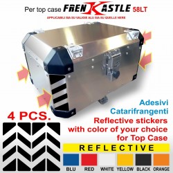 4 Adesivi Catarifrangenti Top Case 58 LT Frenk Castle GUZZI KTM BMW DUCATI M4