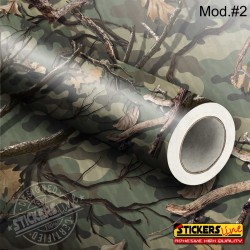 Pellicola mimetica Wrapping mimetico BOSCO camo auto moto caccia pesca soft air MOD.2