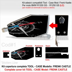 Kit adesivi Tool Case BMW R1200 R1250 GS (LC) C#1 cassetta attrezzi Frenk Castle