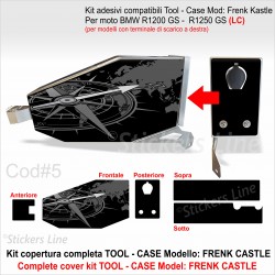 Kit adesivi Tool Case BMW R1200 R1250 GS (LC) C#5 cassetta attrezzi Frenk Castle