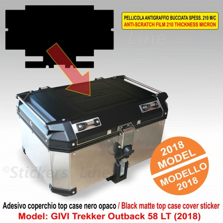 Adesivo coperchio bauletto Top Case GIVI Trekker Outback 58 LT BMW KTM HONDA ecc