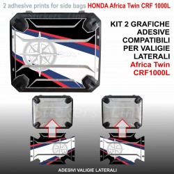 Kit 2 adesivi valigie HONDA Africa Twin CRF1000L protezioni adesive crf 1000 M1