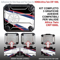 Kit 3 adesivi valigie HONDA Africa Twin CRF1000L protezioni adesive crf 1000 M1