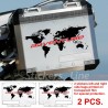 Adesivi BMW WORLD stampe borse alluminio valigie R1200GS Adventure bags stickers