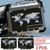 Adesivi valigie BMW R1200 R1250 GS adventure PLANISFERO GLOBO stickers bags BLK blue