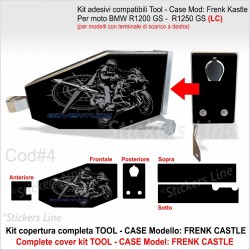 Kit adesivi Tool Case BMW R1200 R1250 GS (LC) C#4 cassetta attrezzi Frenk Castle