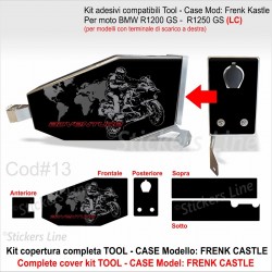 Kit adesivi Tool Case BMW R1200 R1250 GS (LC) C13 cassetta attrezzi Frenk Castle