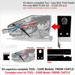Kit adesivi Tool Case BMW R1200 R1250 GS (LC) C#9 cassetta attrezzi Frenk Castle