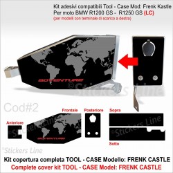 Kit adesivi Tool Case BMW R1200 R1250 GS (LC) C#2 cassetta attrezzi Frenk Castle
