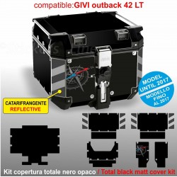 Kit adesivi COMPATIBILI bauletto top case GIVI 42 LT 2017 BMW R1200 R1250 GS T1