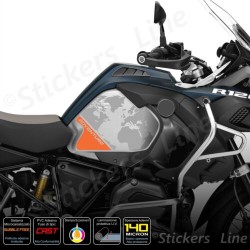Adesivi Serbatoio BMW R 1200 1250 gs Adventure LC GS - GLOBO - gray orange