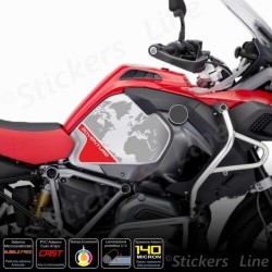 Adesivi Serbatoio BMW R 1200 1250 gs Adventure LC GS - GLOBO - gray red