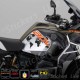 2 Adesivi Serbatoio BMW R 1200 1250 gs Adventure LC GLOBO orange black