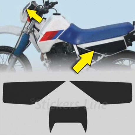 Kit adesivi TABELLE Honda XL 600 RM 1986/90 stickers xl 600 decal x carena moto White